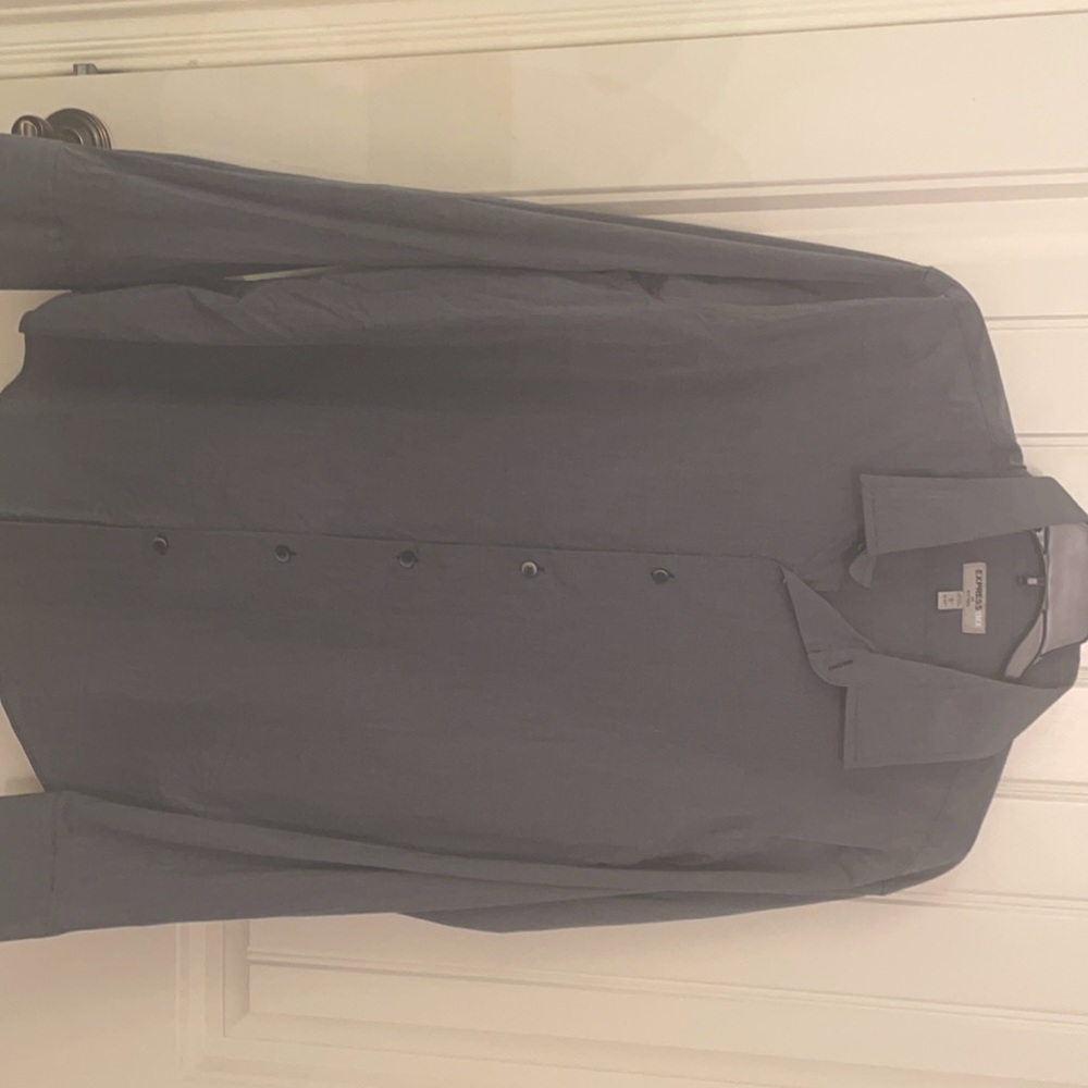 Express Men’s 1mx fitted long sleeve button down shirt
